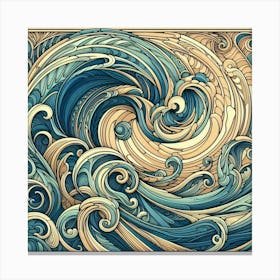 Psychedelic Wave Canvas Print