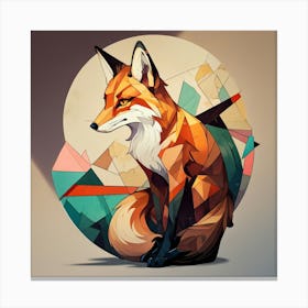 Cubism Art, Fox Canvas Print