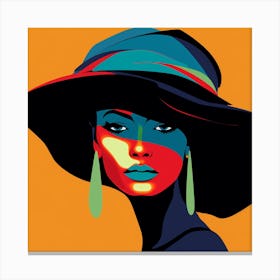 Woman With Hat Canvas Print