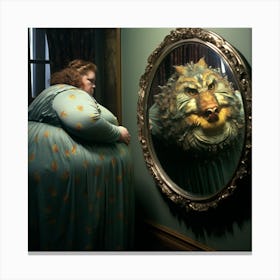 Beast In The Mirror Canvas Print