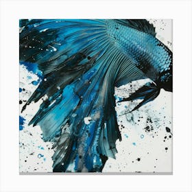 Blue Siamese Fish Canvas Print