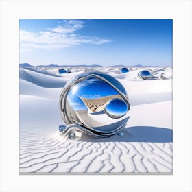 Spheres In The Desert 3 Canvas Print