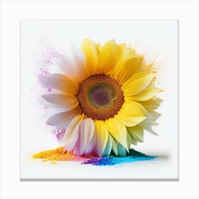 Colorful Sunflower Canvas Print