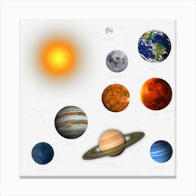 Our Solar System, Science Education, Men, Women, Kids Canvas Print