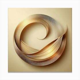 Abstract Golden Swirl Canvas Print