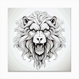 Lion Head 3 Canvas Print