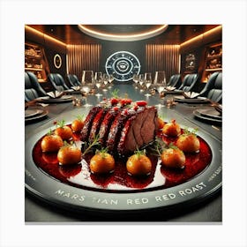 Martian Red Roast Scifi Canvas Print