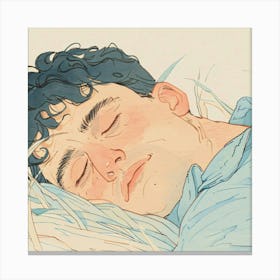 Boy Sleeping Canvas Print