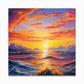 Sunset On The Ocean 2 Canvas Print