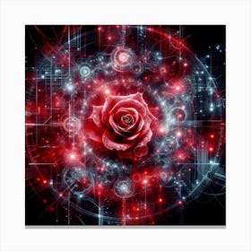 Holographic Rose Canvas Print