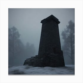 Ruins In The Fog Canvas Print