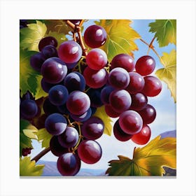 Grapes On The Vine 22 Canvas Print