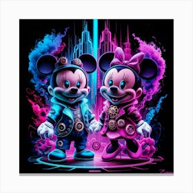 Mickey And Minnie Canvas Print