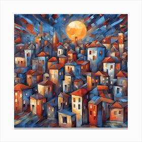 Moonlight City Canvas Print