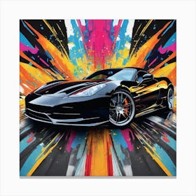 Sports Car Painting 7 Canvas Print