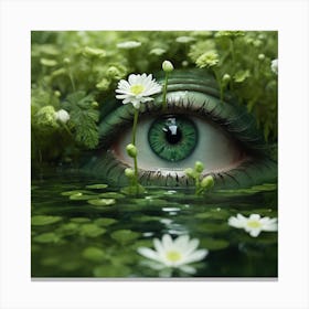 Eye In Water Canvas Print