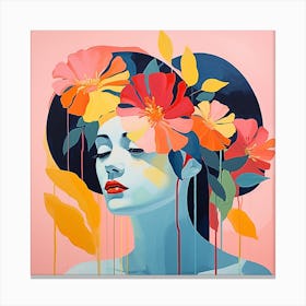 floral woman 3 Canvas Print