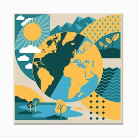 Earth Day Poster Canvas Print