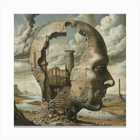 'The Head' Dream Oil Painting Canvas Print