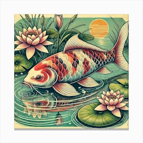 Tattoo Koi Fish 4 Canvas Print