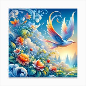 Dove In The Sky Canvas Print