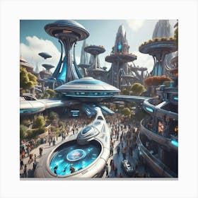 Futuristic City 6 Canvas Print