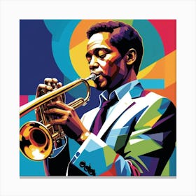 Albedobase Xl Geojazz Trumpet Musician Pop Art Wpaplogy 3 (1) Canvas Print