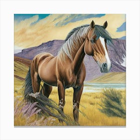 Horse drawing Canvas Print