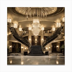 Grand Hotel Lobby Canvas Print