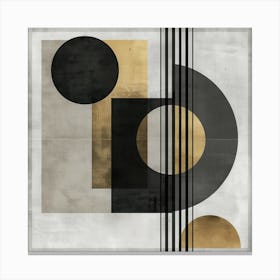 Silduna Simple Abstract Geometric Shapes 2 Overlapping Circles Canvas Print