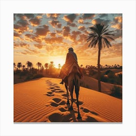 Stockcake Desert Sunset Ride 1719975199 2 Canvas Print