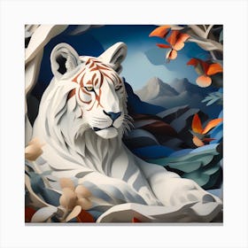 White Tiger Canvas Print