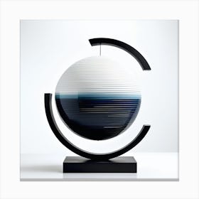 Black And White Sphere Canvas Print