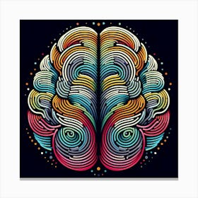 Abstract Brain Canvas Print