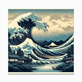 Inspired by: Hokusai's The Great Wave and Japanese Woodblock Prints 1 Canvas Print