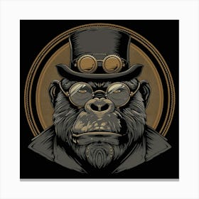 Steampunk Gorilla 15 Canvas Print