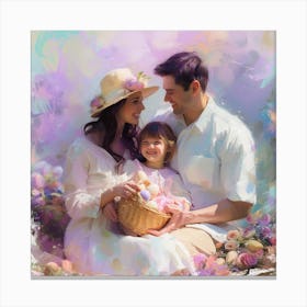 Easter Family Portrait Canvas Print