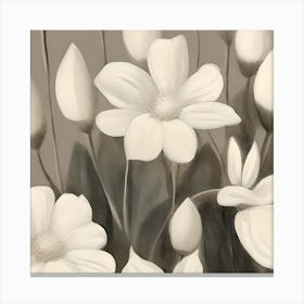 White Flowers 1 Canvas Print