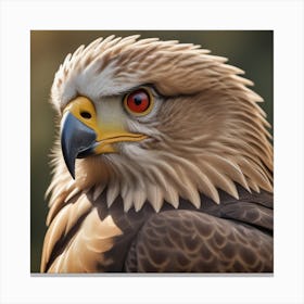 National Geographic Realistic Illustration Aigle D Or T Te En Gros Plan Portrait D Un Oiseau De Proie Gros Plan 3 Canvas Print
