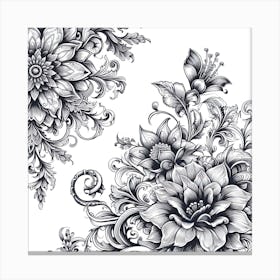 Ornate Floral Design 27 Canvas Print