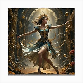 dancer with the coils of fate Canvas Print