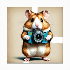 Hamster With Camera 4 Canvas Print