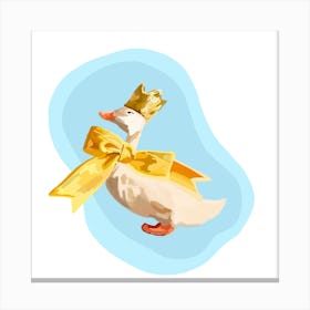 Royal Duck and blue Canvas Print