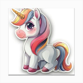 Unicorn Sticker 139 Canvas Print