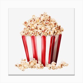 Popcorn On Black Background 1 Canvas Print