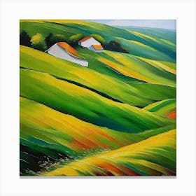 Farm In The Hills Canvas Print