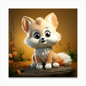 Cute Fox 95 Canvas Print