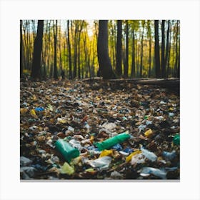 Trash In The Forest 7 Canvas Print