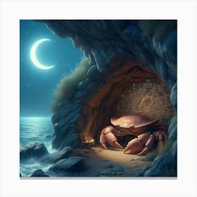 Crab In Cave 8 Canvas Print