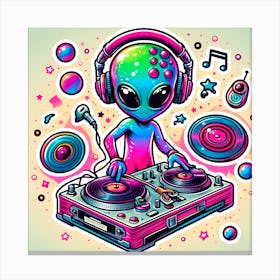 Alien Dj 7 Canvas Print